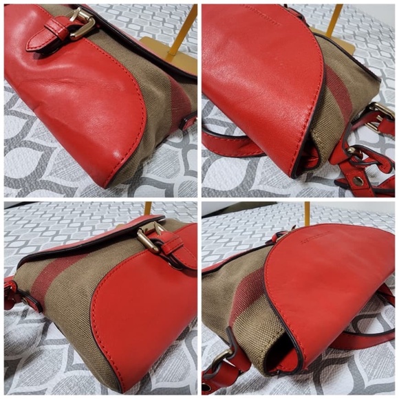 Authentic Burberry Henham Crossbody Bag Beige/Red - Picture 9 of 16